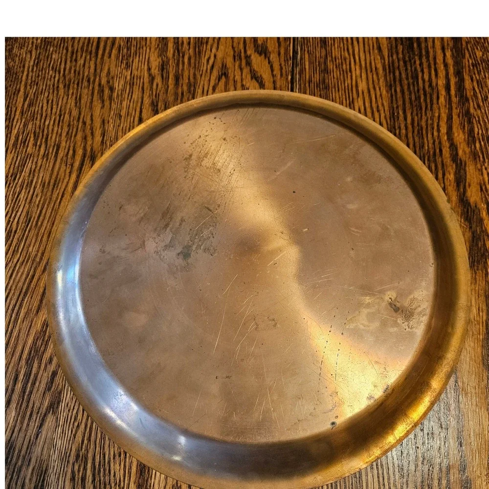 Paul Revere 1801 Vintage Copper Round Serving‎ Tray Platter 12 Inch Americana